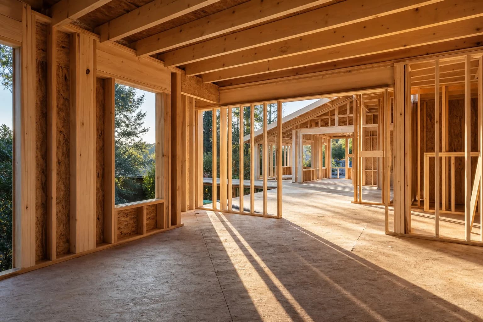 Framing work by ETH Construction